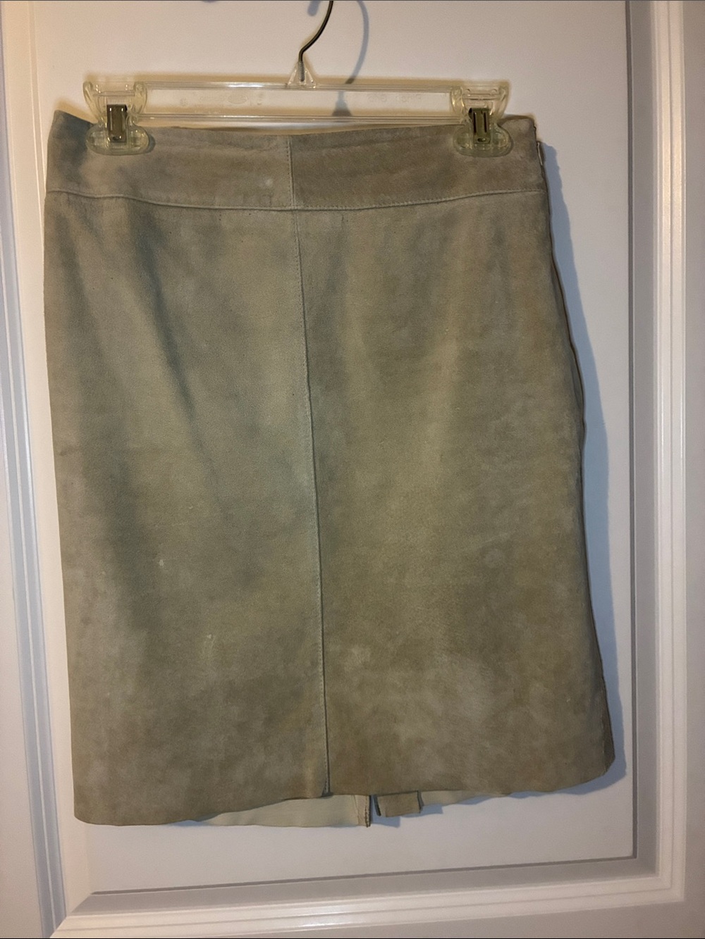 VINTAGE Express Suede Mini Skirt in Light Beige